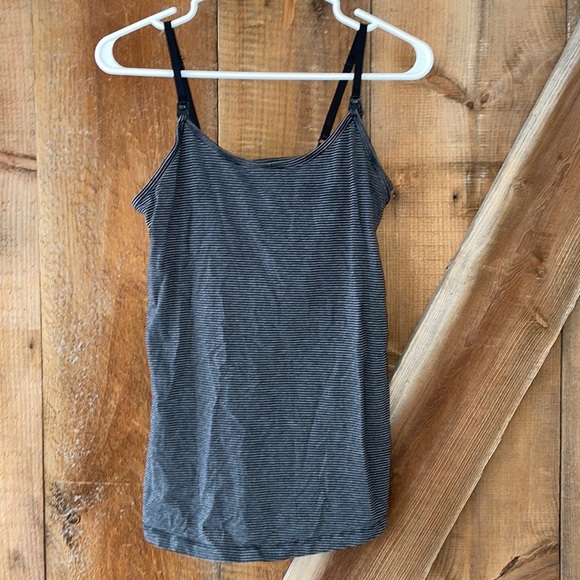 MOTHERHOOD maternity striped nursing tank size small - Picture 1 of 5
